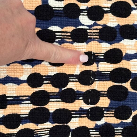 Diane vonFurstenberg DVF NWT Nelly Racing Tweed Peach Mini Skirt Pockets Size 14 - Picture 6 of 12